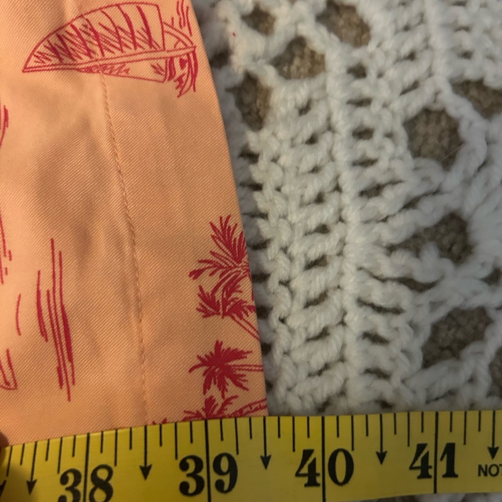 Lands End Women’s Large Tropical Theme Dress  Button Drawstring Modest Pink - Picture 10 of 11